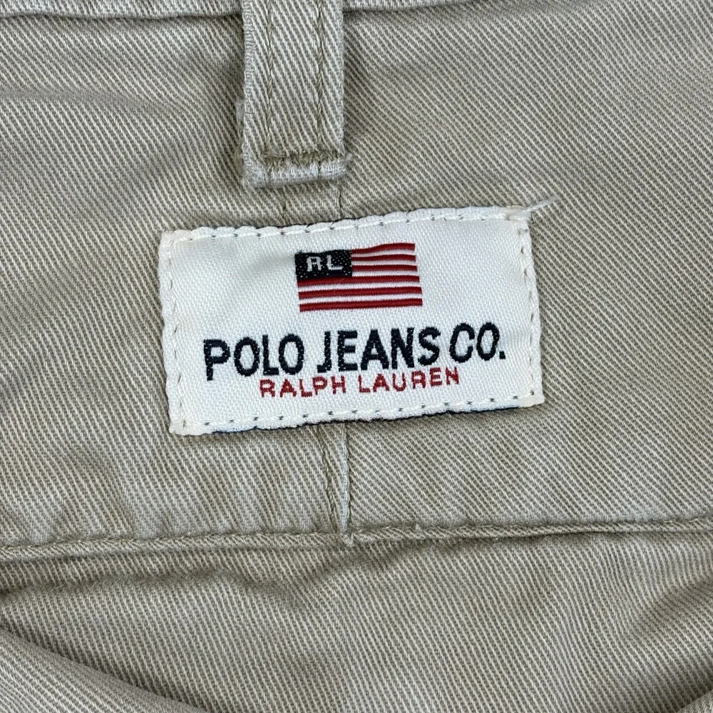 VTG POLO‎ Ralph Lauren Freighter Cargo Shorts Mens 34 Beige
